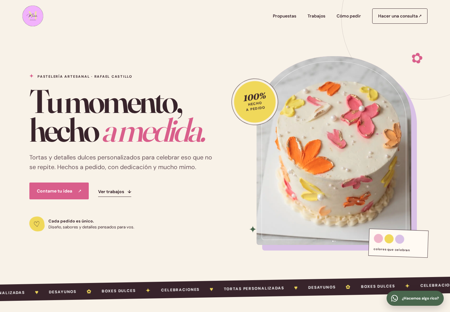 Sitio web de Michelle Pastelería