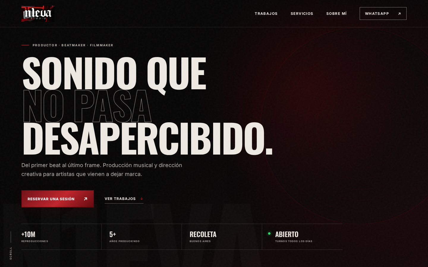 Página principal de N1EVA Studio
